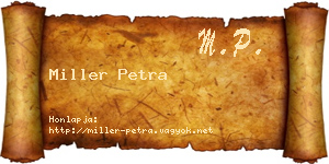 Miller Petra névjegykártya