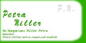 petra miller business card